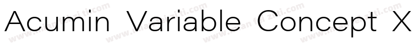 Acumin Variable Concept XCn Th字体转换